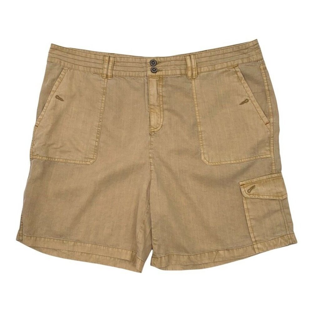 NWT Sundance Shoreline Trail Cargo Shorts in Khaki Size 16